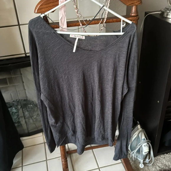 free people long sleeve off the shoulder sooo cute suze small oversized - Picture 5 of 5